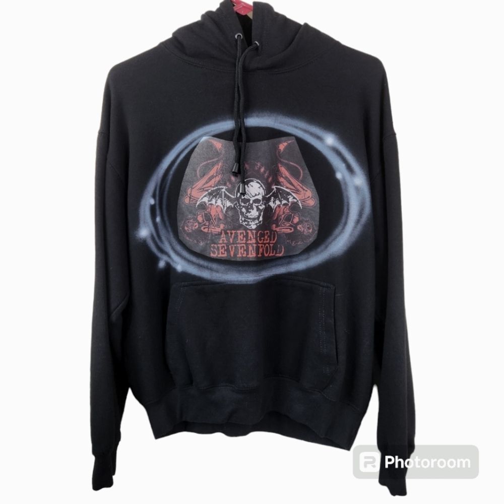 ESY Surf Co DIY Avenged Sevenfold Long Sleeve Pullover Hoodie Medium